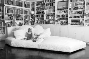  Gino Paoli photographed by his son Nicolò Paoli on the Pack, inside the studio of his home in Genoa. 